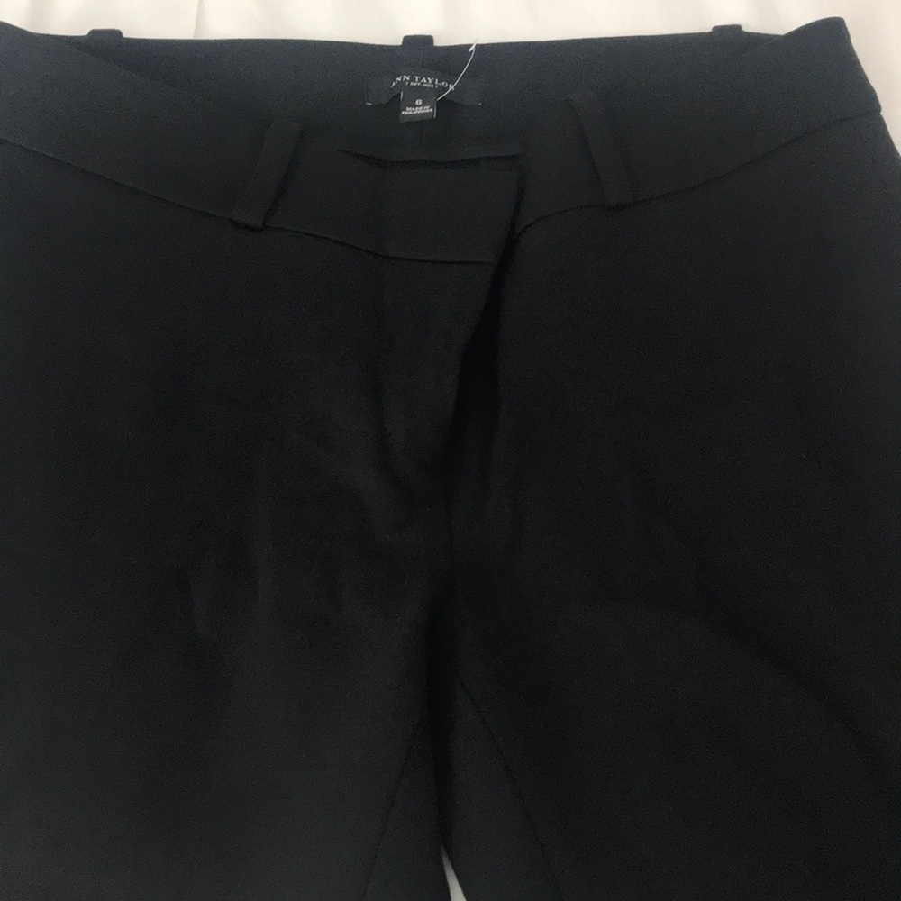 Black straight leg pants